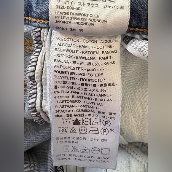 Levi's 710 Super Skinny High Rise Jeans - Light Blue Wash - Size 30 - Picture 9 of 11